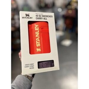 Stanley All-Day 40 oz Quencher Carry-All Red Crossbody Tumbler Bag New